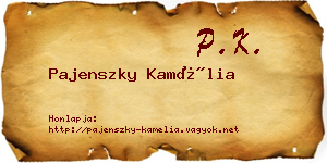 Pajenszky Kamélia névjegykártya